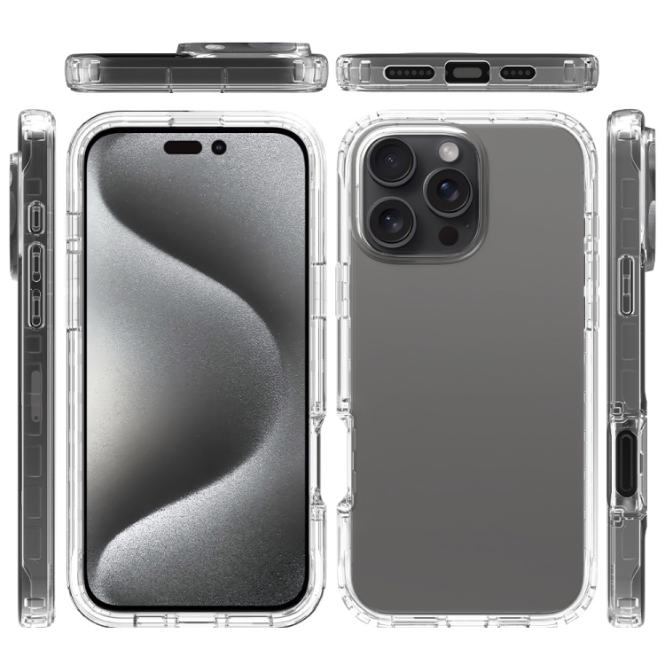 For iPhone 14 / 13 Clear TPU Hybrid PC Shockproof Phone Case(Transparent) - 1