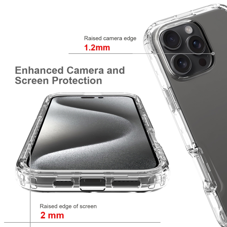 For iPhone 14 / 13 Clear TPU Hybrid PC Shockproof Phone Case(Transparent) - 2