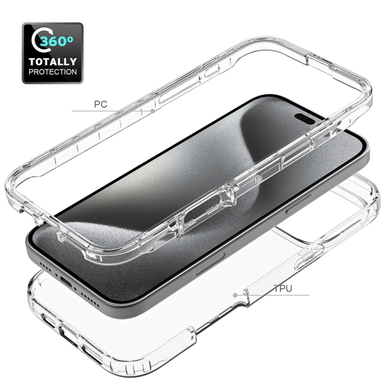 For iPhone 14 / 13 Clear TPU Hybrid PC Shockproof Phone Case(Transparent) - 4