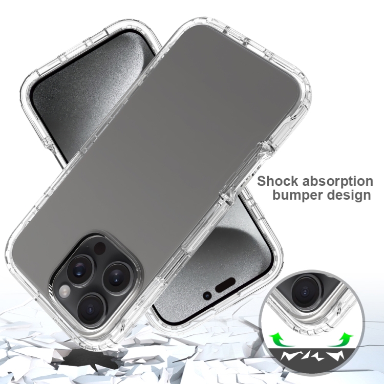 For iPhone 14 / 13 Clear TPU Hybrid PC Shockproof Phone Case(Transparent) - 5