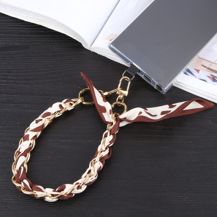 Mobile Phone Anti-lost Silk Scarf Short Lanyard(Light Blue) Mobile Phone Anti-lost Silk Scarf Short Lanyard(Light Blue)
