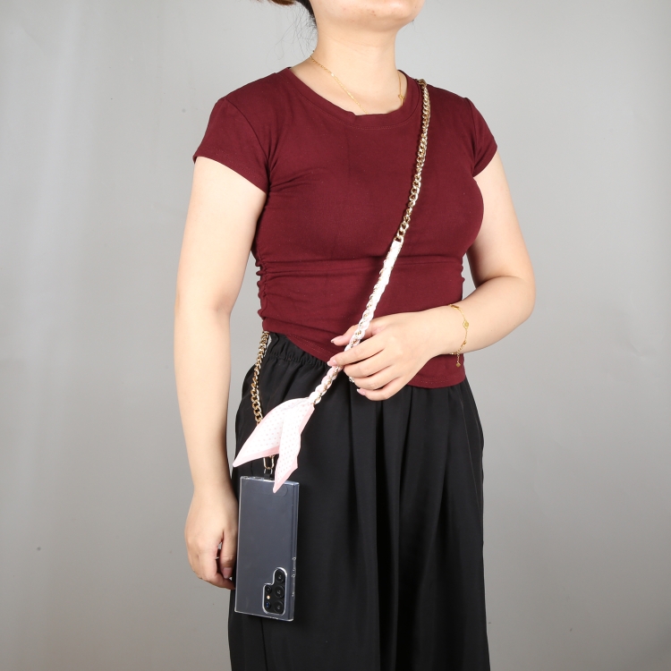 Mobile Phone Anti-lost Silk Scarf Half Pack Long Lanyard(Grey) Mobile Phone Anti-lost Silk Scarf Half Pack Long Lanyard(Grey)