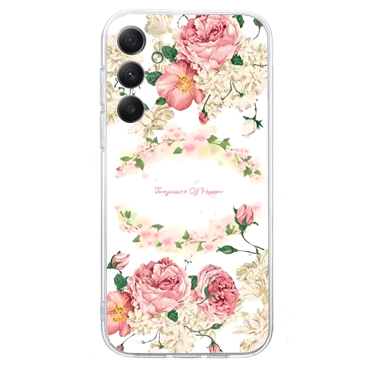 For Samsung Galaxy S23 FE 5G Colored Drawing Pattern Transparent TPU Phone Case(Rose) For Samsung Galaxy S23 FE 5G Colored Drawing Pattern Transparent TPU Phone Case(Rose)