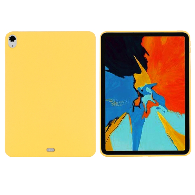 For iPad Air 13 2024 Pure Color Liquid Silicone Shockproof Tablet Case(Yellow) For iPad Air 13 2024 Pure Color Liquid Silicone Shockproof Tablet Case(Yellow)