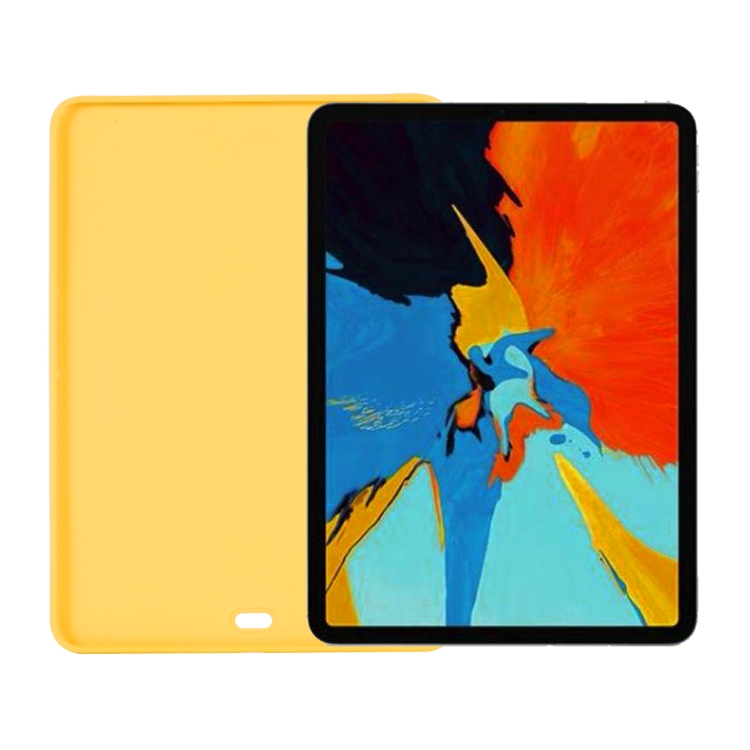 For iPad Air 13 2024 Pure Color Liquid Silicone Shockproof Tablet Case(Yellow) For iPad Air 13 2024 Pure Color Liquid Silicone Shockproof Tablet Case(Yellow)