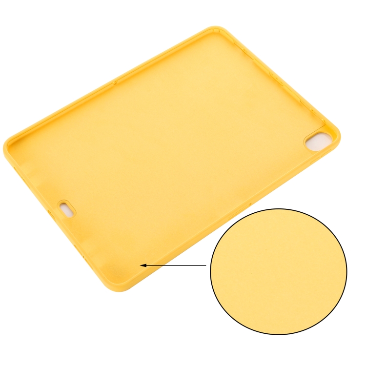 For iPad Air 13 2024 Pure Color Liquid Silicone Shockproof Tablet Case(Yellow) For iPad Air 13 2024 Pure Color Liquid Silicone Shockproof Tablet Case(Yellow)