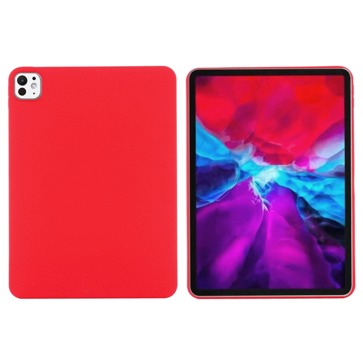 For iPad Pro 11 2024 Pure Color Liquid Silicone Shockproof Tablet Case(Red) For iPad Pro 11 2024 Pure Color Liquid Silicone Shockproof Tablet Case(Red)