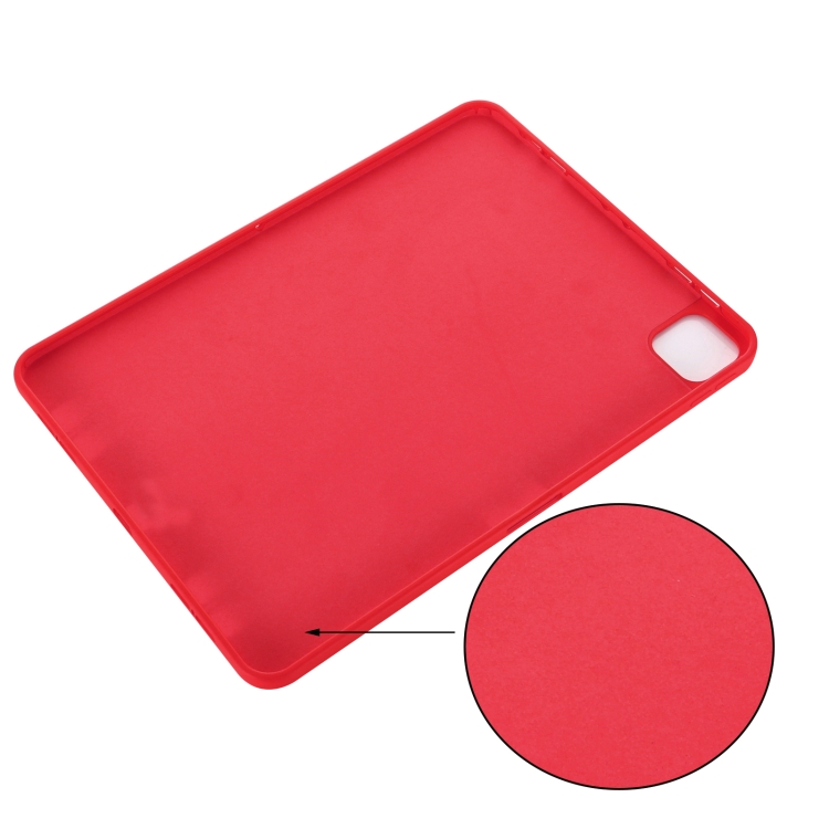 For iPad Pro 11 2024 Pure Color Liquid Silicone Shockproof Tablet Case(Red) For iPad Pro 11 2024 Pure Color Liquid Silicone Shockproof Tablet Case(Red)