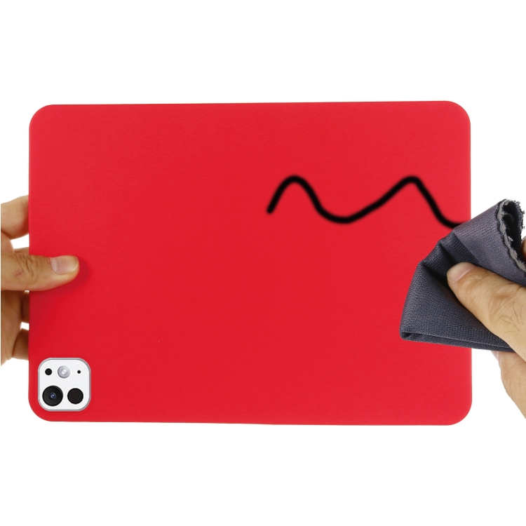 For iPad Pro 11 2024 Pure Color Liquid Silicone Shockproof Tablet Case(Red) For iPad Pro 11 2024 Pure Color Liquid Silicone Shockproof Tablet Case(Red)
