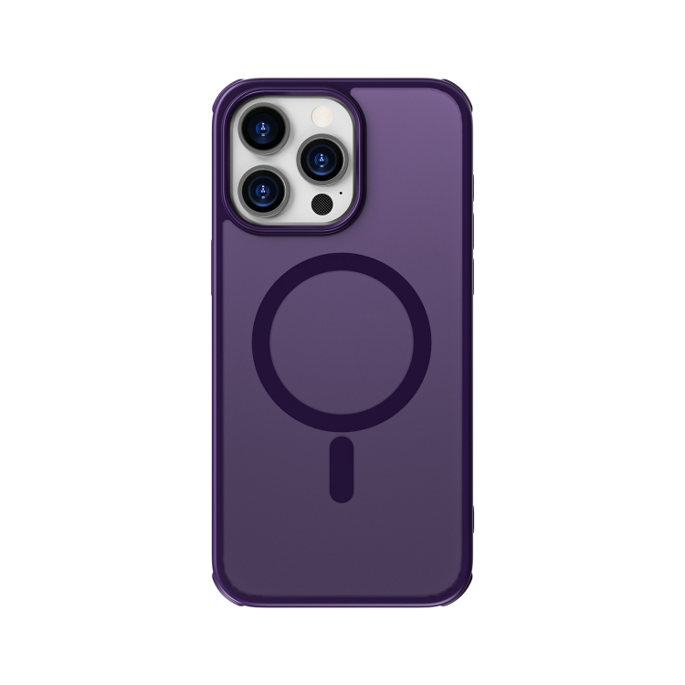 For iPhone 15 Pro Colorful MagSafe PC + TPU Phone Case(Purple) For iPhone 15 Pro Colorful MagSafe PC + TPU Phone Case(Purple)
