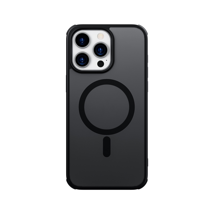 For iPhone 15 Plus Colorful MagSafe PC + TPU Phone Case(Black)
