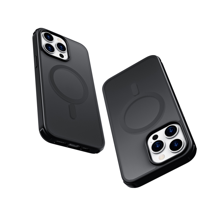 For iPhone 15 Plus Colorful MagSafe PC + TPU Phone Case(Black)