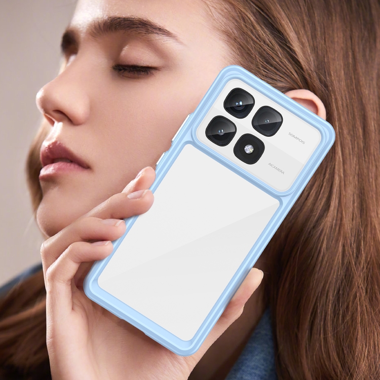 For Xiaomi 14T Pro Colorful Series Acrylic Hybrid TPU Phone Case(Blue)