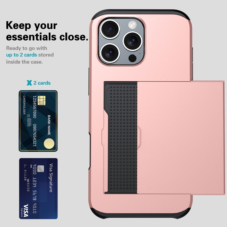 For iPhone 16 Pro Max Shockproof Armor Phone Case with Card Slot(White) For iPhone 16 Pro Max Shockproof Armor Phone Case with Card Slot(White)