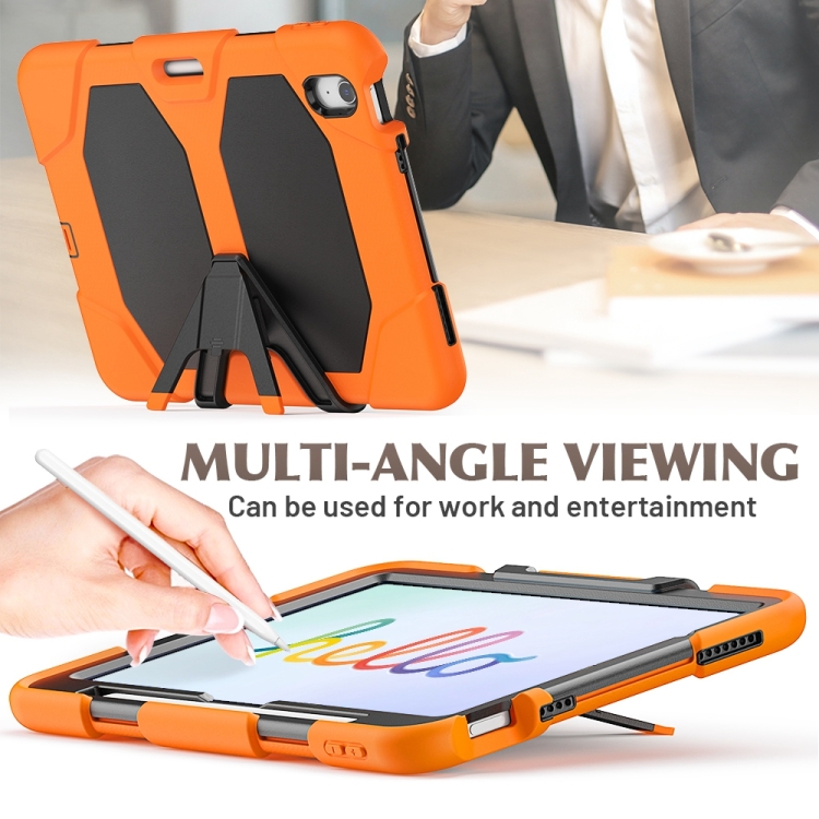 For iPad Air 11 2024 Colorful Silicone Heavy Duty Hybrid PC Tablet Case(Orange) For iPad Air 11 2024 Colorful Silicone Heavy Duty Hybrid PC Tablet Case(Orange)