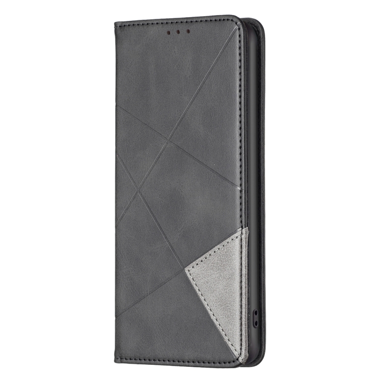 For Samsung Galaxy S25+ 5G Rhombus Texture Magnetic Leather Phone Case(Black) For Samsung Galaxy S25+ 5G Rhombus Texture Magnetic Leather Phone Case(Black)