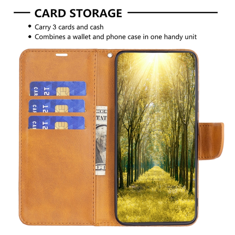 For Samsung Galaxy S25 5G Lambskin Texture Pure Color Flip Leather Phone Case(Yellow)