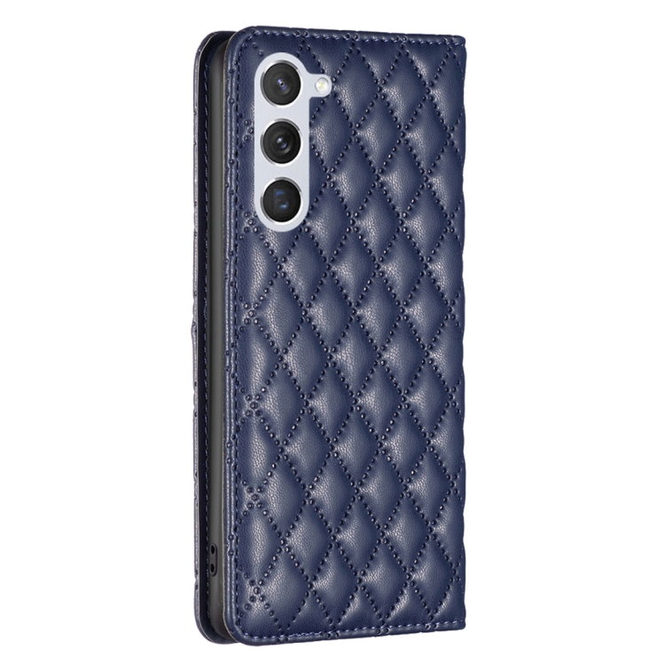 For Samsung Galaxy S25 5G Diamond Lattice Magnetic Leather Flip Phone Case(Blue) For Samsung Galaxy S25 5G Diamond Lattice Magnetic Leather Flip Phone Case(Blue)