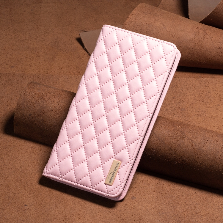 For Samsung Galaxy S25 Ultra 5G Diamond Lattice Magnetic Leather Flip Phone Case(Pink) For Samsung Galaxy S25 Ultra 5G Diamond Lattice Magnetic Leather Flip Phone Case(Pink)