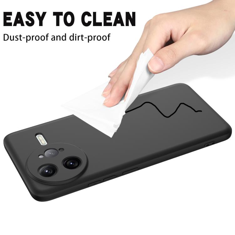 For Redmi K80 Pro Solid Color Liquid Silicone Dropproof Full Coverage Phone Case(Black)