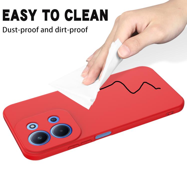 For Redmi 15C 5G/4G EU 173mm/Poco C85 5G Solid Color Liquid Silicone Dropproof Full Coverage Phone Case(Red)