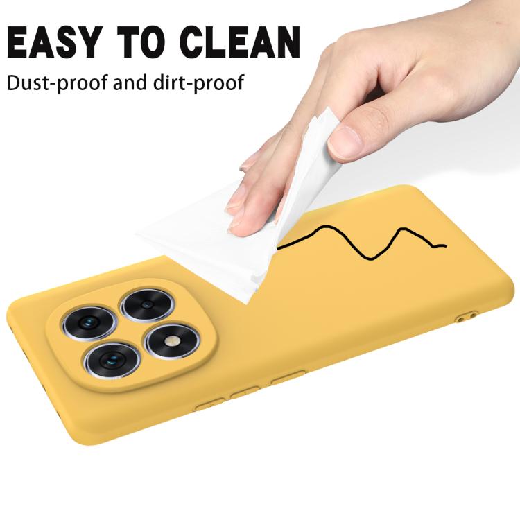 For Redmi Note 15 Pro+ 5G / Poco M8 Pro Solid Color Liquid Silicone Dropproof Full Coverage Phone Case(Yellow)