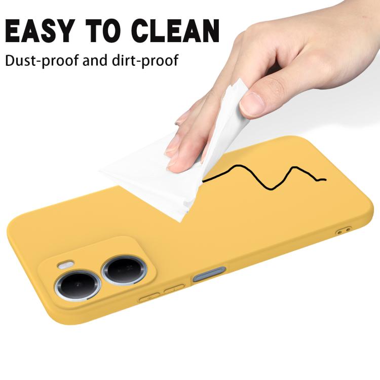 For Redmi 15a 5G / R70 5G / R70m 5G Solid Color Liquid Silicone Dropproof Full Coverage Phone Case(Yellow)