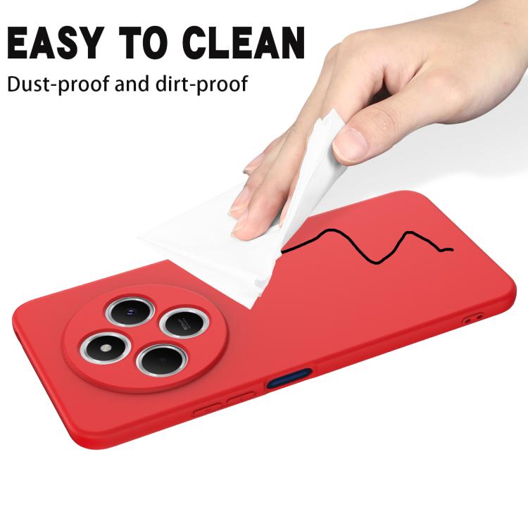 For Redmi 17C 4G 171mm Solid Color Liquid Silicone Dropproof Full Coverage Phone Case(Red)