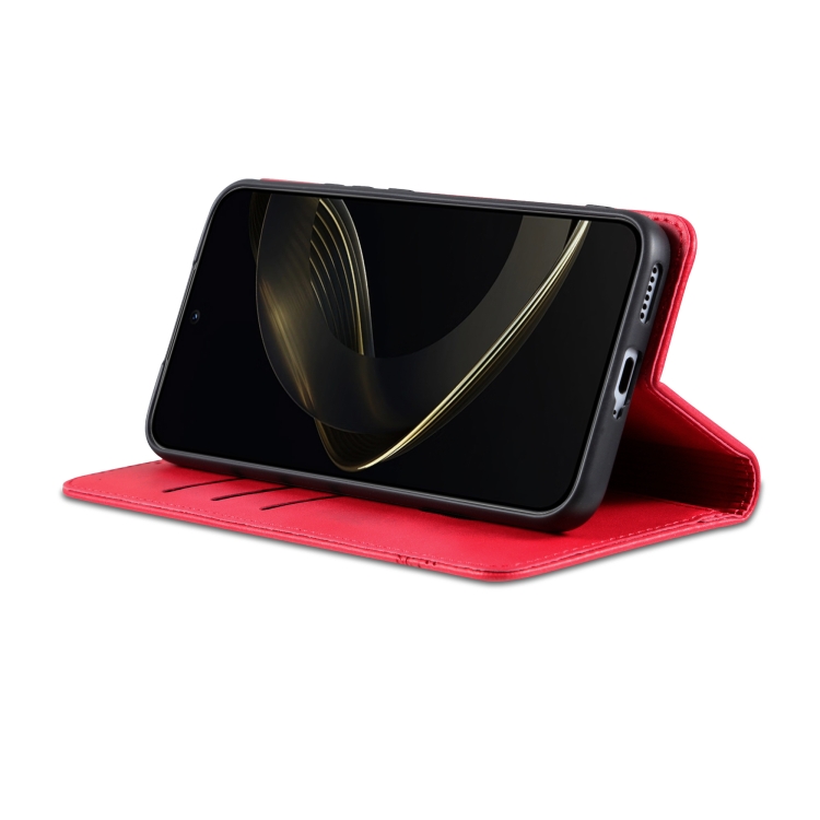 For Samsung Galaxy S25 5G AZNS Magnetic Calf Texture Flip Leather Phone Case(Red) For Samsung Galaxy S25 5G AZNS Magnetic Calf Texture Flip Leather Phone Case(Red)