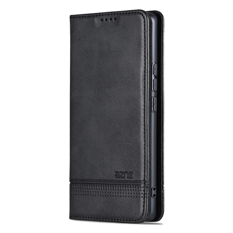 For Samsung Galaxy S25+ 5G AZNS Magnetic Calf Texture Flip Leather Phone Case(Black) For Samsung Galaxy S25+ 5G AZNS Magnetic Calf Texture Flip Leather Phone Case(Black)