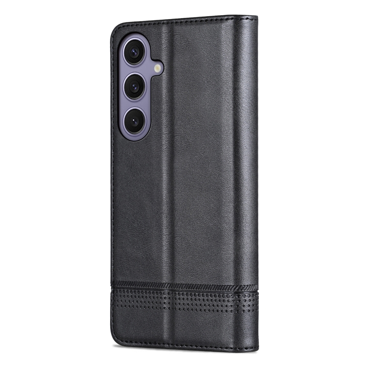 For Samsung Galaxy S25+ 5G AZNS Magnetic Calf Texture Flip Leather Phone Case(Black) For Samsung Galaxy S25+ 5G AZNS Magnetic Calf Texture Flip Leather Phone Case(Black)