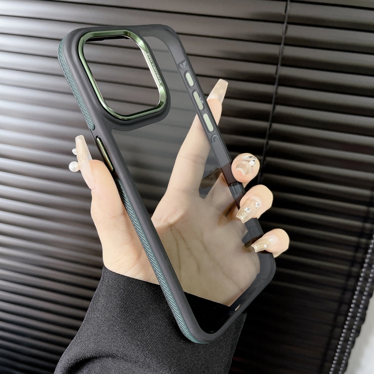 For iPhone 15 Plus Gold Shield 3 in 1 Phone Case(Green) For iPhone 15 Plus Gold Shield 3 in 1 Phone Case(Green)