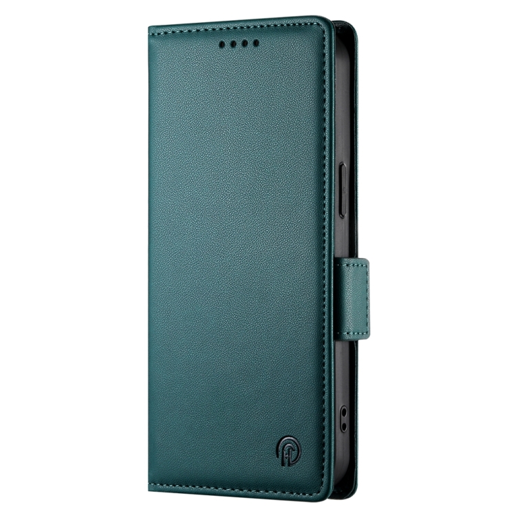 For iPhone 16 Side Buckle Magnetic Frosted Leather Phone Case(Dark Green) For iPhone 16 Side Buckle Magnetic Frosted Leather Phone Case(Dark Green)
