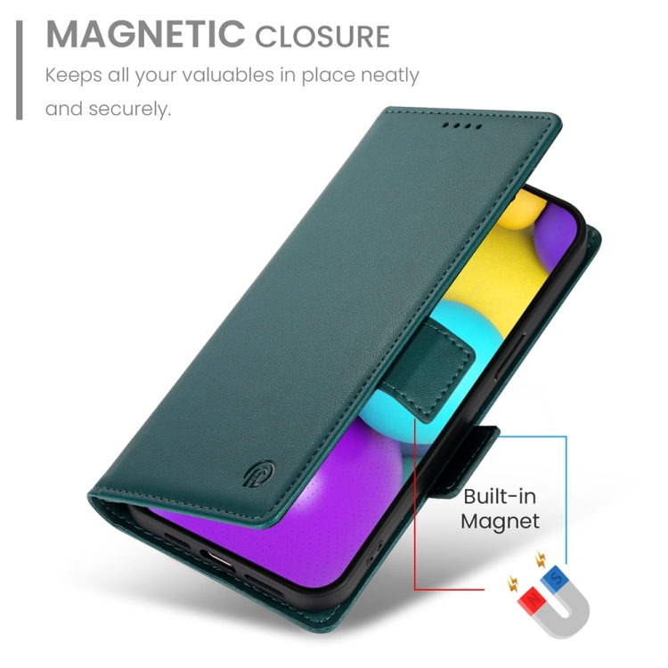 For iPhone 16 Side Buckle Magnetic Frosted Leather Phone Case(Dark Green) For iPhone 16 Side Buckle Magnetic Frosted Leather Phone Case(Dark Green)