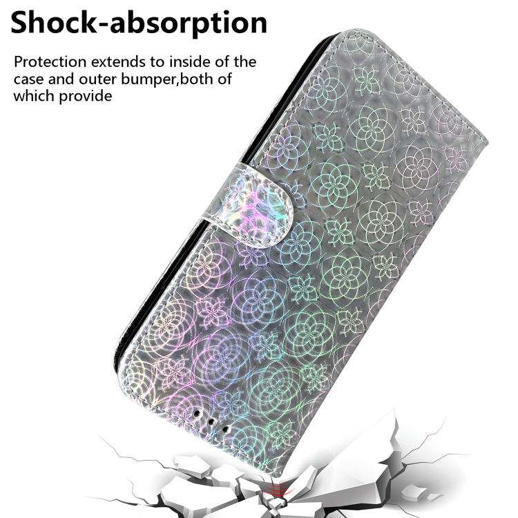 For Redmi 13 4G Colorful Magnetic Buckle Leather Phone Case(Silver)