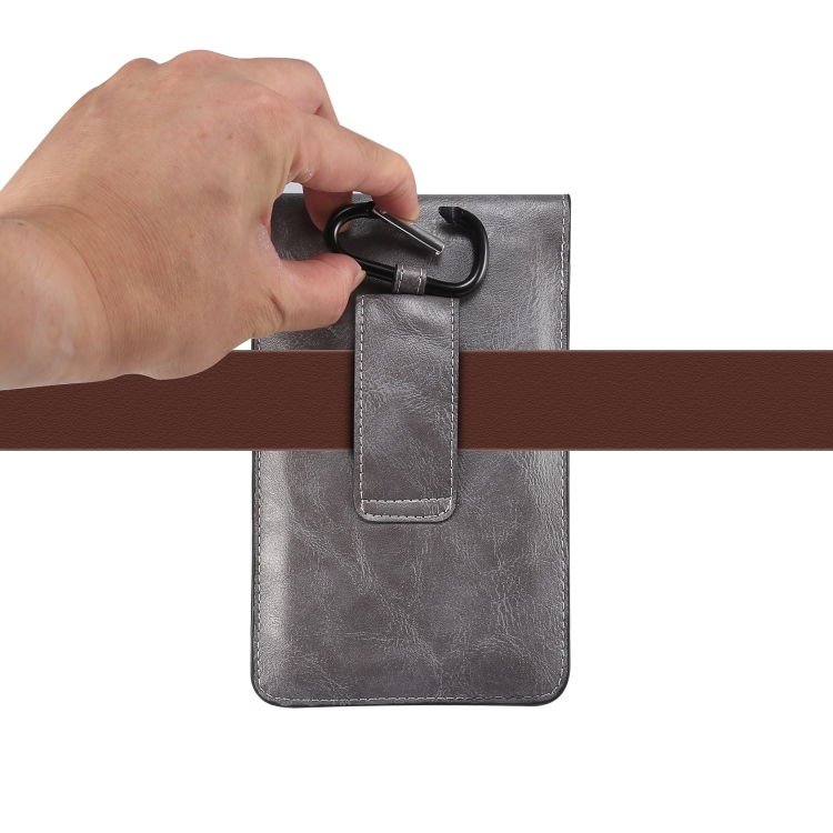 Elephant Texture Phone Men Waist Leather Case with Card Slot for 6.7-6.9 inch Smartphones(Dark Gray) Elephant Texture Phone Men Waist Leather Case with Card Slot for 6.7-6.9 inch Smartphones(Dark Gray)