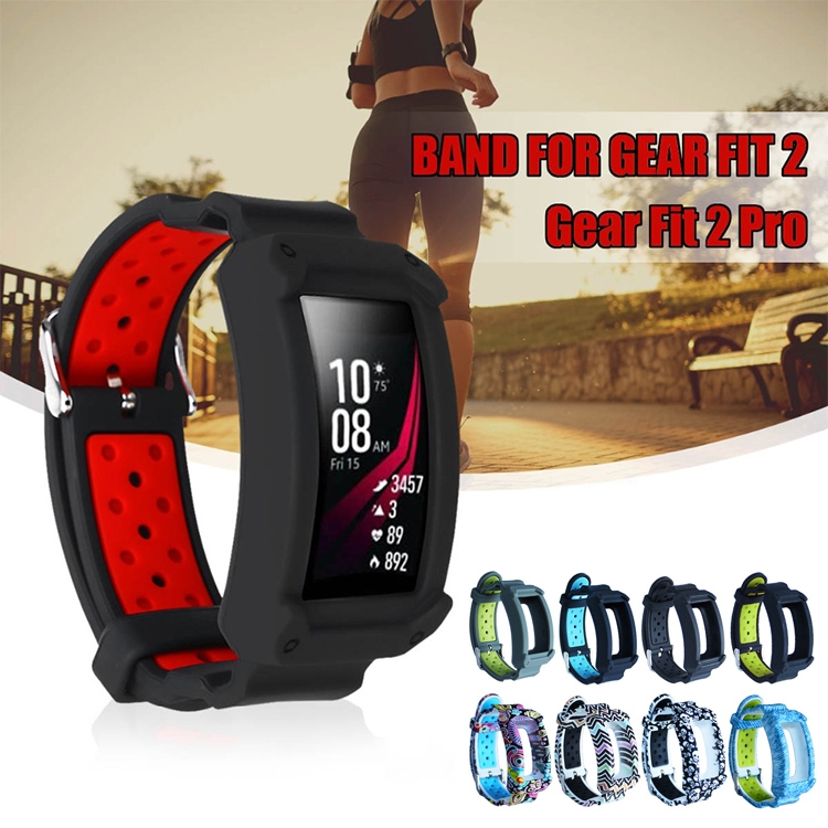 Para la banda de reloj Samsung Gear Fit2 / Pro Silicone, Estilo: Impresión  de textura