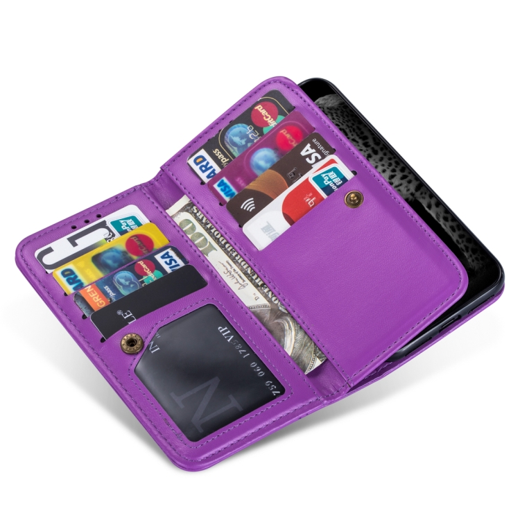 For iPhone 11 Pro Ultra-thin 9 Card Horizontal Flip Leather Case, with Card Slots & Holder & Lanyard(Purple) For iPhone 11 Pro Ultra-thin 9 Card Horizontal Flip Leather Case, with Card Slots & Holder & Lanyard(Purple)