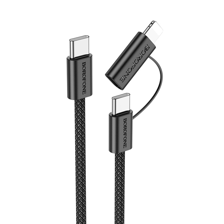 Borofone BX104 USB-C / Type-C to USB-C / Type-C / 8 Pin Fast Charge Data Cable, Length:1m(Black) Borofone BX104 USB-C / Type-C to USB-C / Type-C / 8 Pin Fast Charge Data Cable, Length:1m(Black)