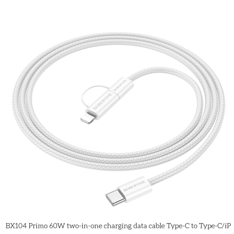 Borofone BX104 USB-C / Type-C to USB-C / Type-C / 8 Pin Fast Charge Data Cable, Length:1m(Black) Borofone BX104 USB-C / Type-C to USB-C / Type-C / 8 Pin Fast Charge Data Cable, Length:1m(Black)