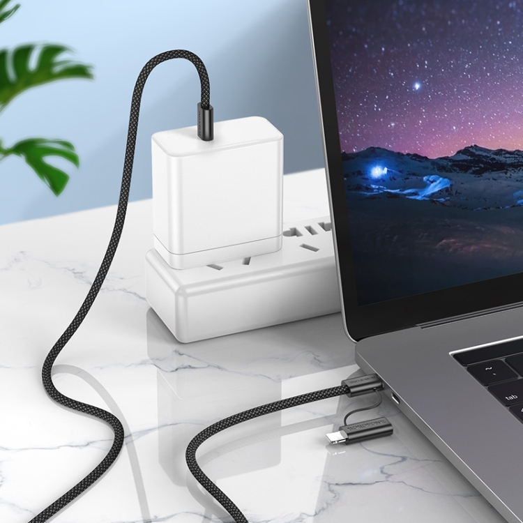 Borofone BX104 USB-C / Type-C to USB-C / Type-C / 8 Pin Fast Charge Data Cable, Length:1m(Black) Borofone BX104 USB-C / Type-C to USB-C / Type-C / 8 Pin Fast Charge Data Cable, Length:1m(Black)