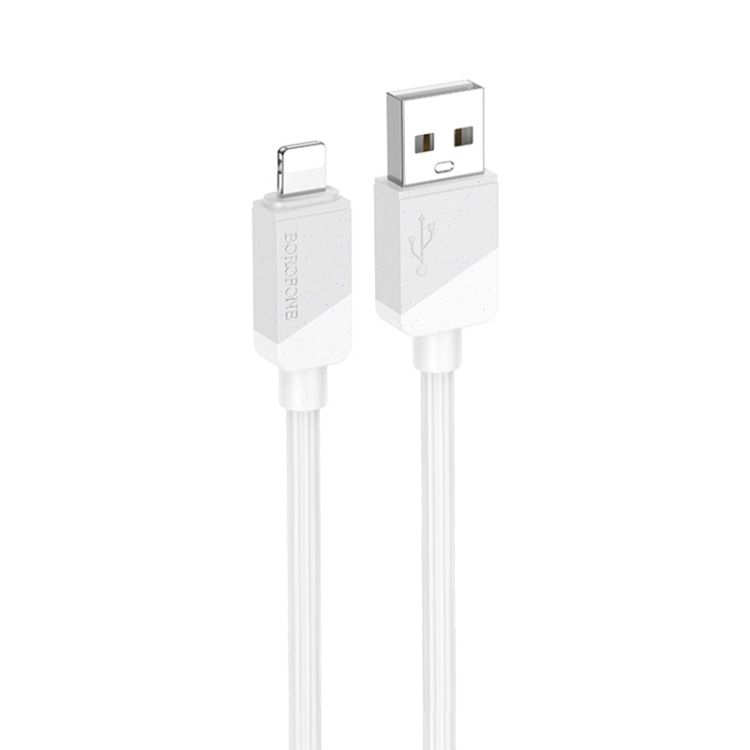 Borofone BX107 2.4A USB-A to 8 Pin Fast Charge Data Cable, Length:1m(White) Borofone BX107 2.4A USB-A to 8 Pin Fast Charge Data Cable, Length:1m(White)
