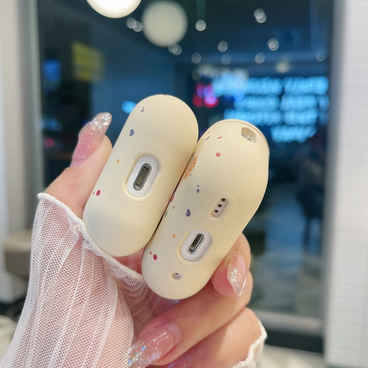 For AirPods Pro Cookies Pattern Earbuds Box Frosted TPU Case(Beige) For AirPods Pro Cookies Pattern Earbuds Box Frosted TPU Case(Beige)