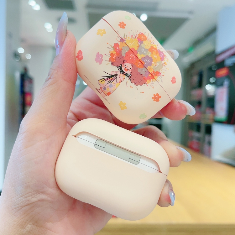 For AirPods Pro 2 Girl Pattern Earbuds Box Frosted TPU Case(Flower) For AirPods Pro 2 Girl Pattern Earbuds Box Frosted TPU Case(Flower)