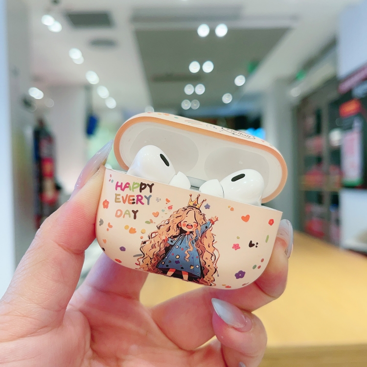 For AirPods Pro 2 Girl Pattern Earbuds Box Frosted TPU Case(Flower) For AirPods Pro 2 Girl Pattern Earbuds Box Frosted TPU Case(Flower)
