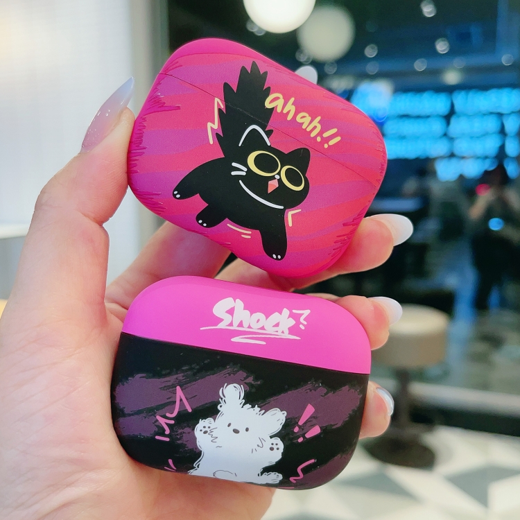 For AirPods Pro 2 Cat and Dog Pattern Earbuds Box Frosted TPU Case(Flashing Cat) For AirPods Pro 2 Cat and Dog Pattern Earbuds Box Frosted TPU Case(Flashing Cat)