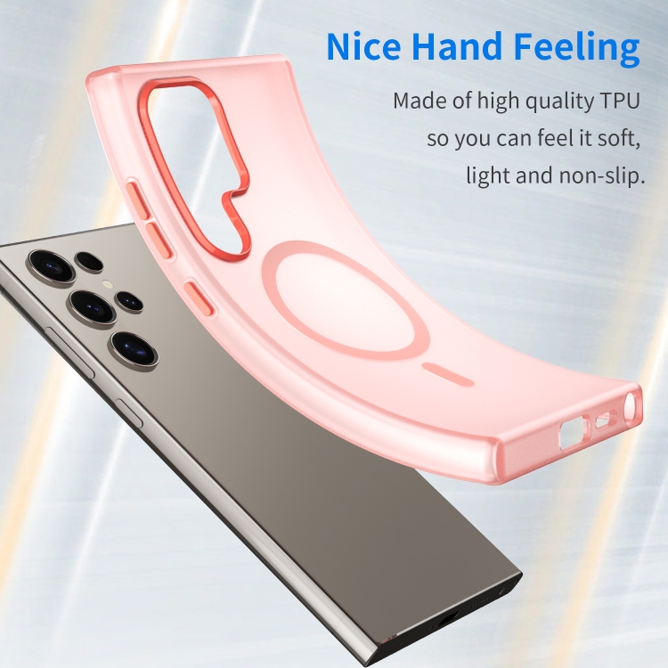 For Samsung Galaxy S24 Ultra 5G MagSafe Frosted Translucent TPU + PC Full Coverage Phone Case(Red) For Samsung Galaxy S24 Ultra 5G MagSafe Frosted Translucent TPU + PC Full Coverage Phone Case(Red)