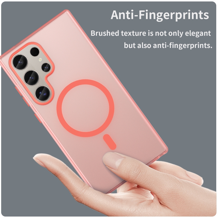 For Samsung Galaxy S24 Ultra 5G MagSafe Frosted Translucent TPU + PC Full Coverage Phone Case(Red) For Samsung Galaxy S24 Ultra 5G MagSafe Frosted Translucent TPU + PC Full Coverage Phone Case(Red)