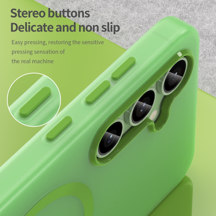 For Samsung Galaxy S24 FE 5G MagSafe Frosted Translucent TPU + PC Full Coverage Phone Case(Green) For Samsung Galaxy S24 FE 5G MagSafe Frosted Translucent TPU + PC Full Coverage Phone Case(Green)
