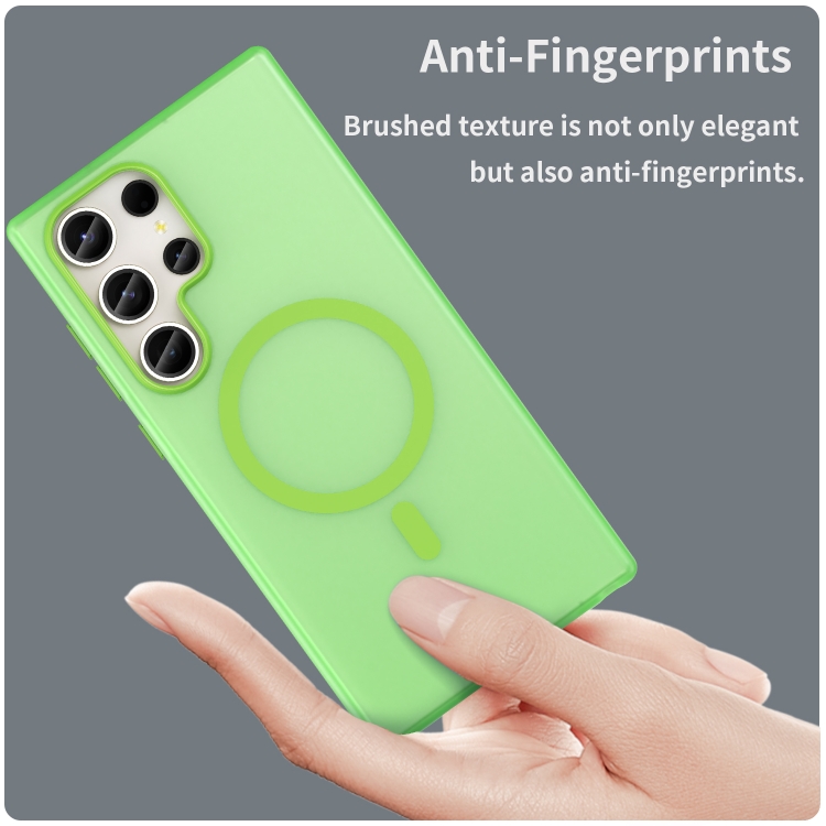 For Samsung Galaxy S23 Ultra 5G MagSafe Frosted Translucent TPU + PC Full Coverage Phone Case(Green) For Samsung Galaxy S23 Ultra 5G MagSafe Frosted Translucent TPU + PC Full Coverage Phone Case(Green)